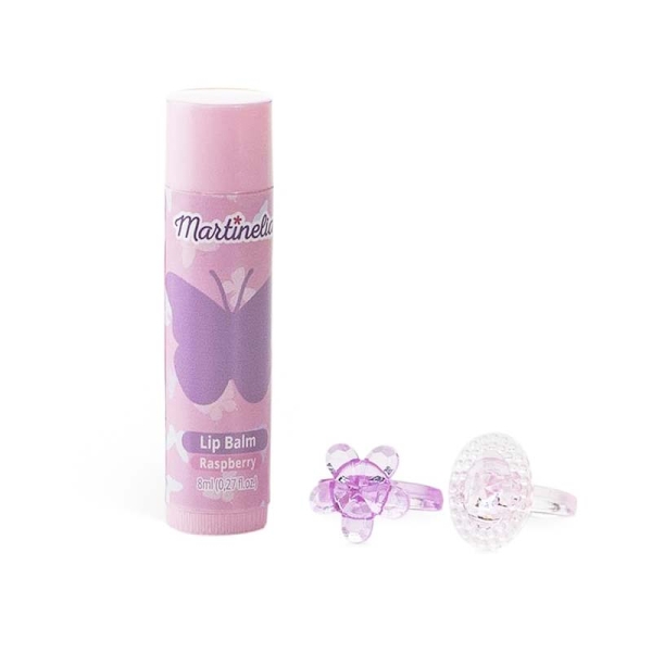 Martinelia Shimmer Wings Set Lip Balm 4gr Βατόμουρο & 2 x Δαχτυλίδια Ροζ και Φούξια